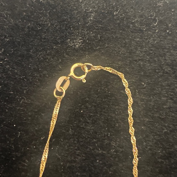 GORGEOUS REAL 14K gold Elegant Chain Necklace 16” total. NEW! - Picture 7 of 7